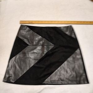 FAUX SUEDE & LEATHER DIAGONAL MINI